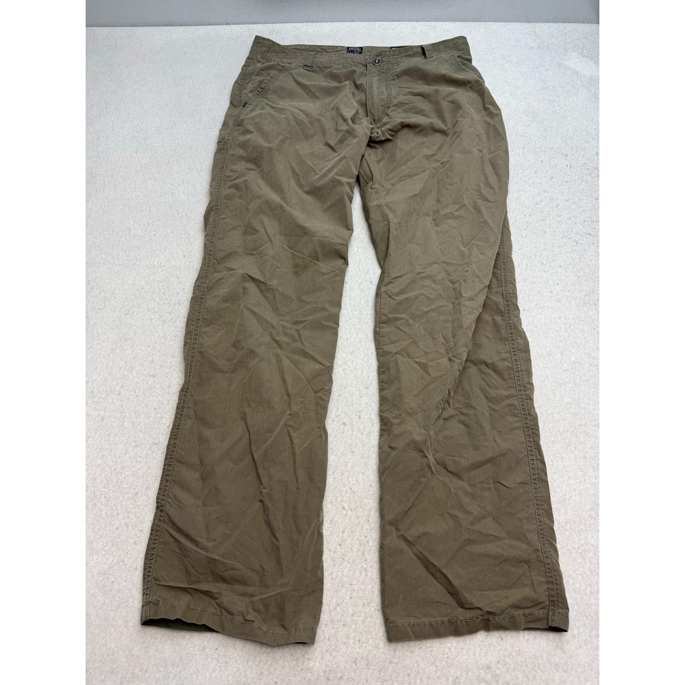 Kuhl Kontra‎ Pants Mens 34x32 Green Lightweight Canvas Chino Hiking Travel